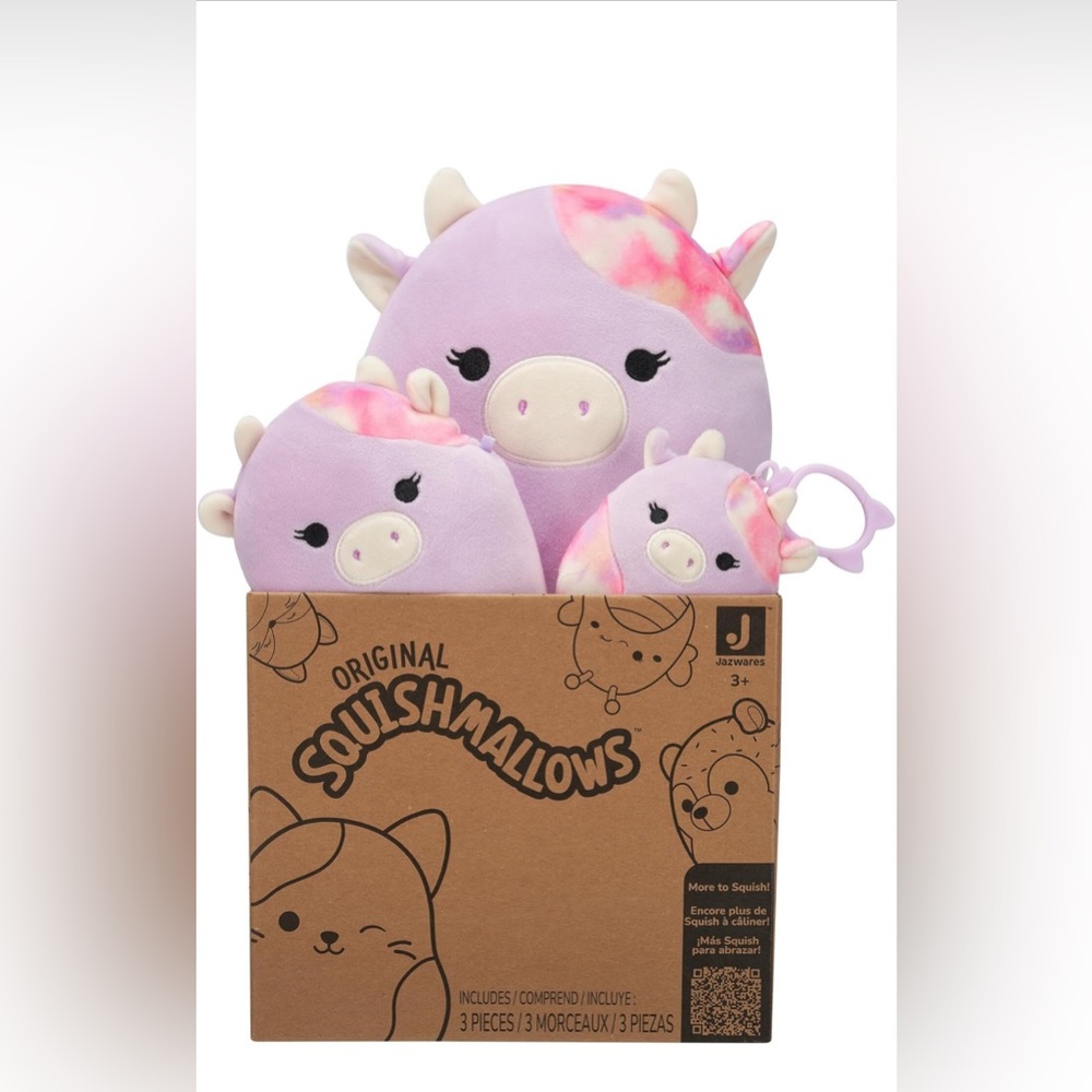 Squishmallows Original Suri Sunset Cow 3-Pack (3.5In, 5In, 8In) – Official Jazwa